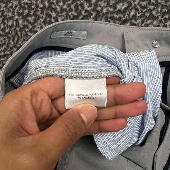 Peter Millar eb66 Pants Men 34x32 Gray Chino Classic Fit Outdoor Pocket - Picture 10 of 11